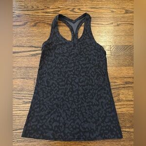 Lululemon Black Leopard Tank Top